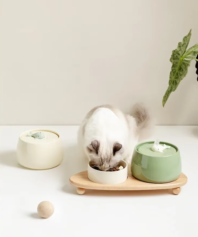 Ceramic Cat Water Fountain